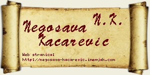 Negosava Kačarević vizit kartica